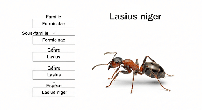 Fiche d'identité de la fourmi noire lasius Niger